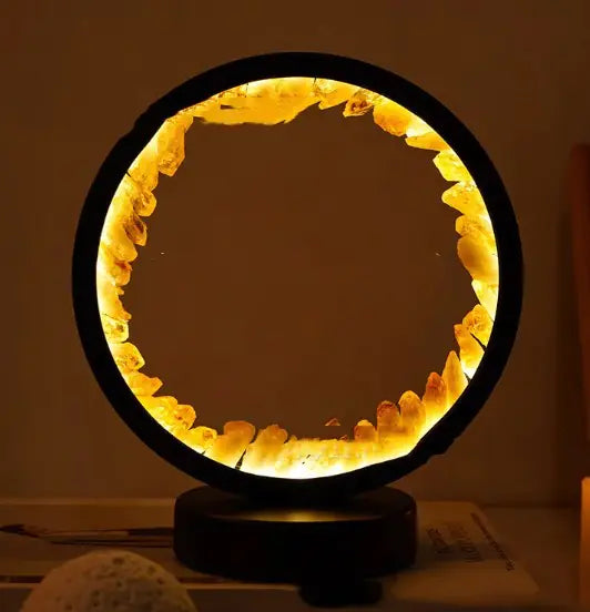 Crystal Glow LED Lamp – Natural Gemstone Ambient Light