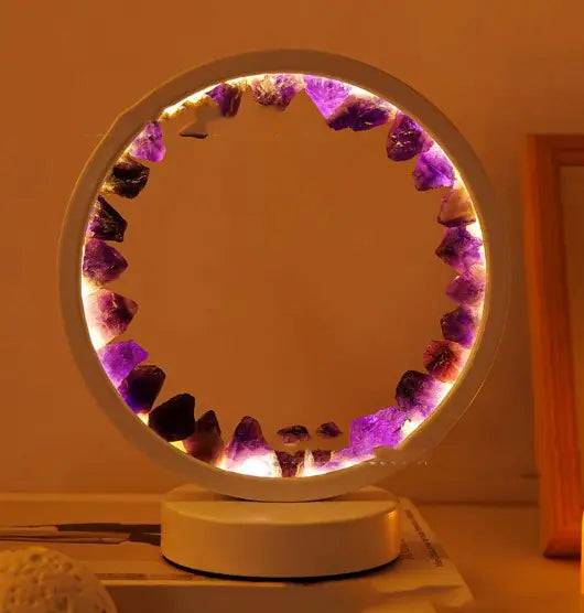 Crystal Glow LED Lamp – Natural Gemstone Ambient Light