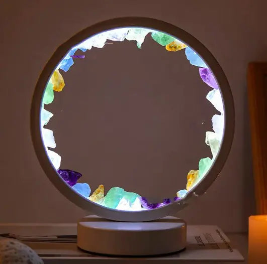 Crystal Glow LED Lamp – Natural Gemstone Ambient Light