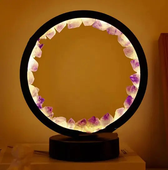 Crystal Glow LED Lamp – Natural Gemstone Ambient Light