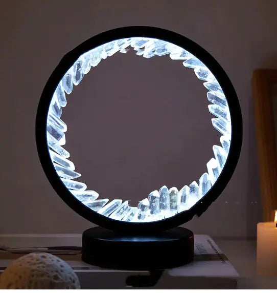 Crystal Glow LED Lamp – Natural Gemstone Ambient Light