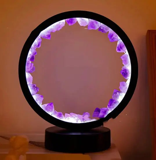 Crystal Glow LED Lamp – Natural Gemstone Ambient Light