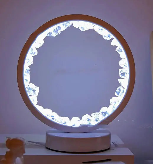 Crystal Glow LED Lamp – Natural Gemstone Ambient Light