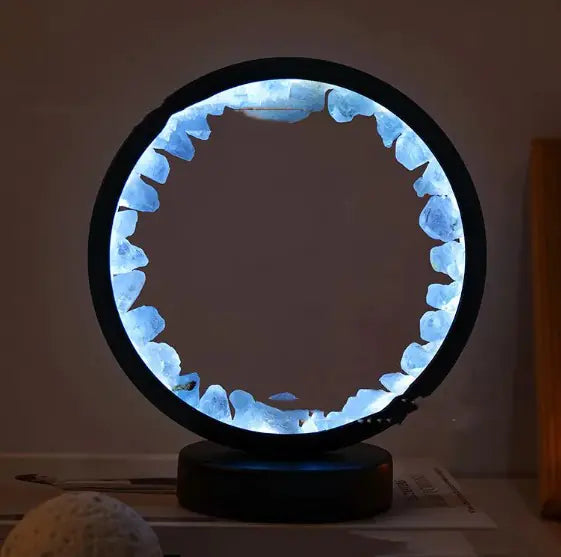 Crystal Glow LED Lamp – Natural Gemstone Ambient Light