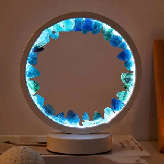 Crystal Glow LED Lamp – Natural Gemstone Ambient Light