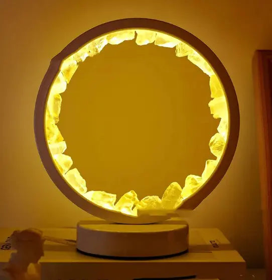 Crystal Glow LED Lamp – Natural Gemstone Ambient Light